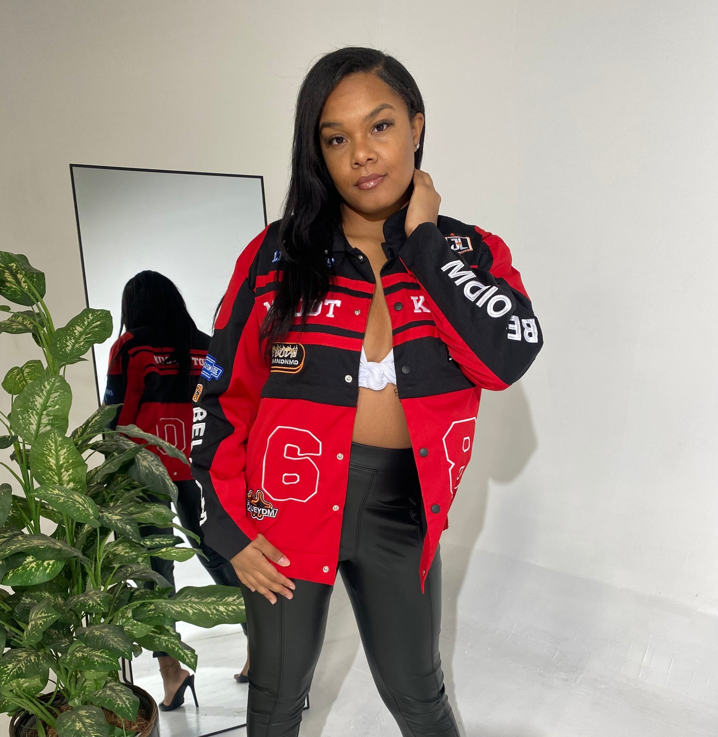 Ride or Die Jacket/2 Piece Set-Red