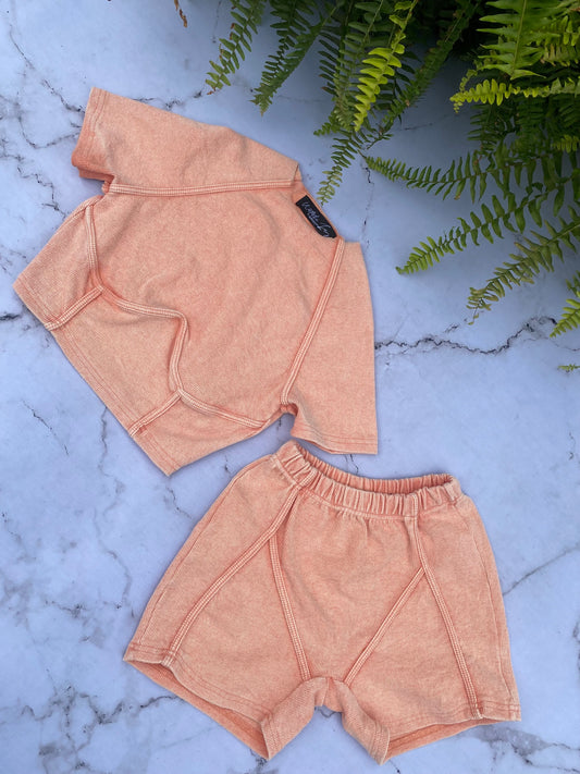 Hermosa Short Set-Light Orange